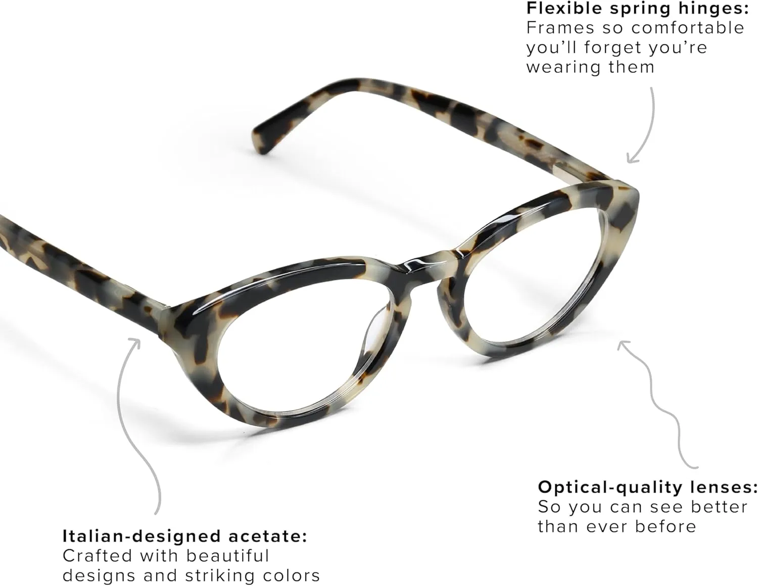 eyebobs - Fat Cat | Premium Reading Glasses for Men and Women | Round Frame for Narrow Faces | Available in 0.0x - 4.0x