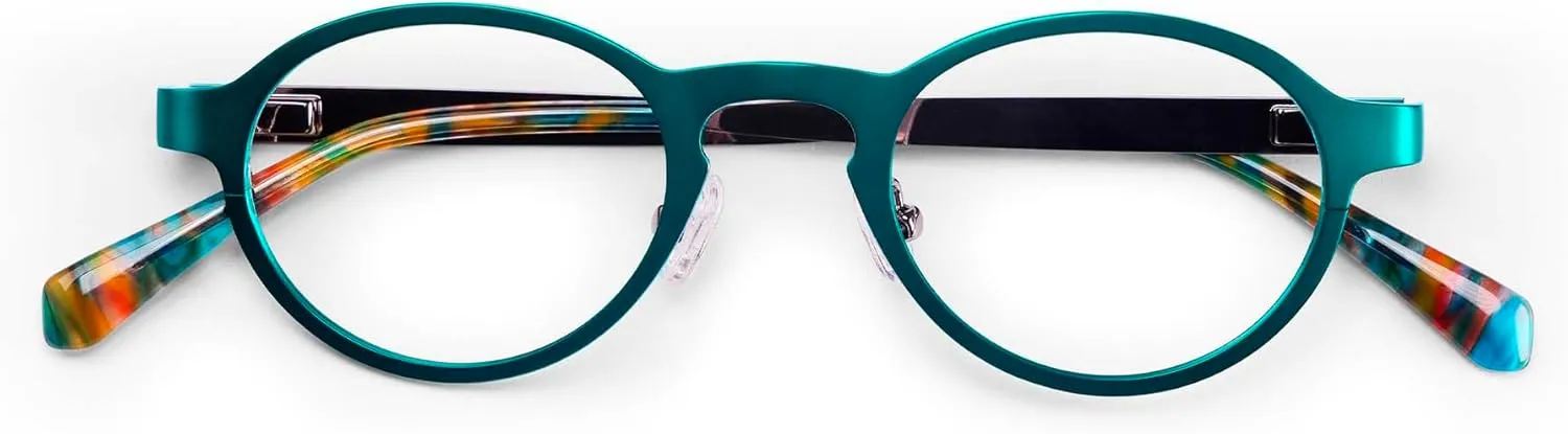 eyebobs - Hard Wear | Premium Reading Glasses for Men and Women | Round Frame for Narrow Faces | Available in 0.0x - 4.0x