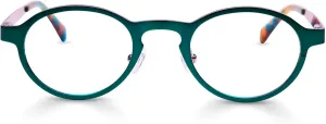 eyebobs - Hard Wear | Premium Reading Glasses for Men and Women | Round Frame for Narrow Faces | Available in 0.0x - 4.0x