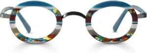 eyebobs - Pinhead | Premium Reading Glasses for Men and Women | Round Frame for Narrow Faces | Available in 0.0x - 4.0x