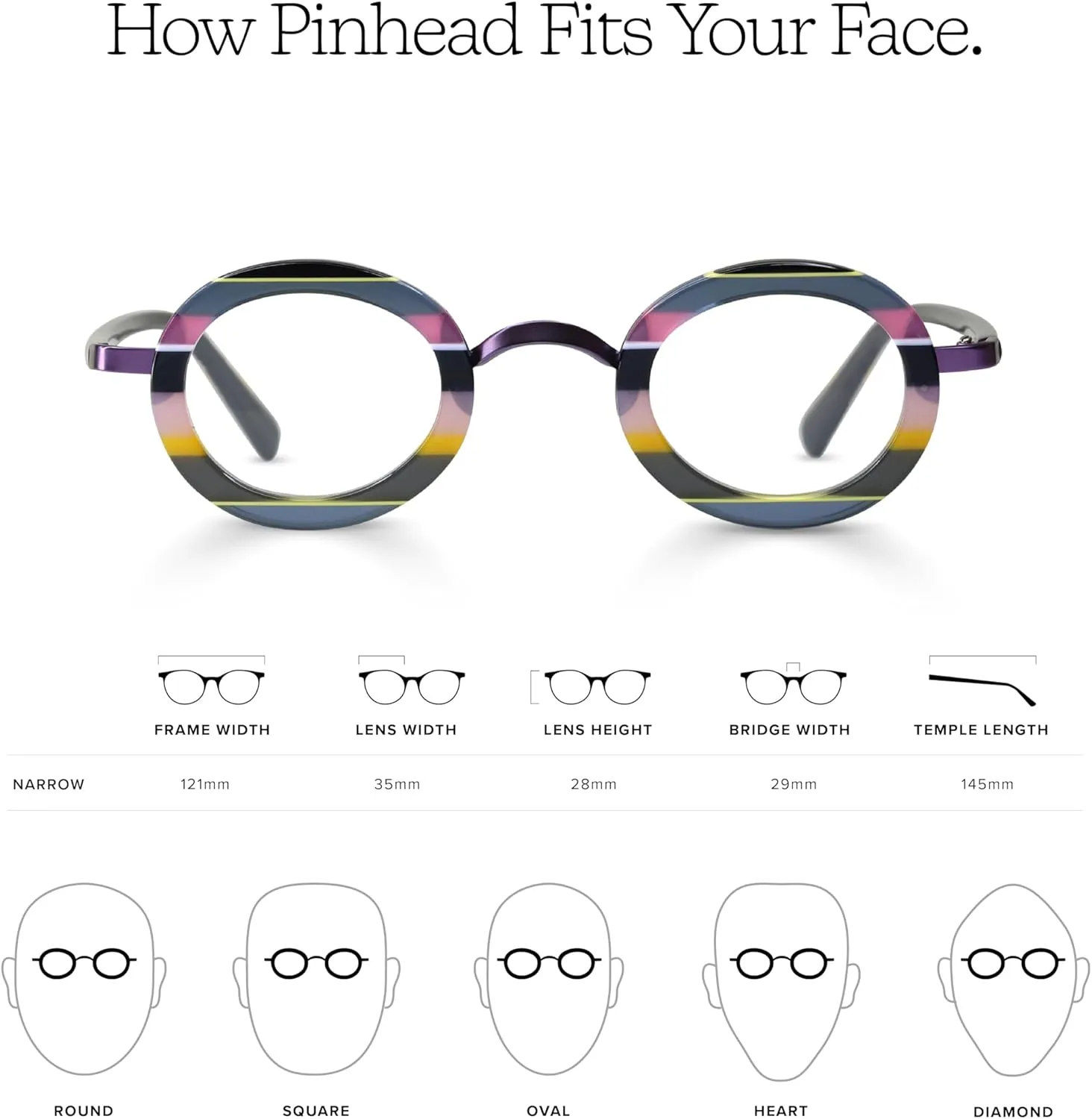 eyebobs - Pinhead | Premium Reading Glasses for Men and Women | Round Frame for Narrow Faces | Available in 0.0x - 4.0x