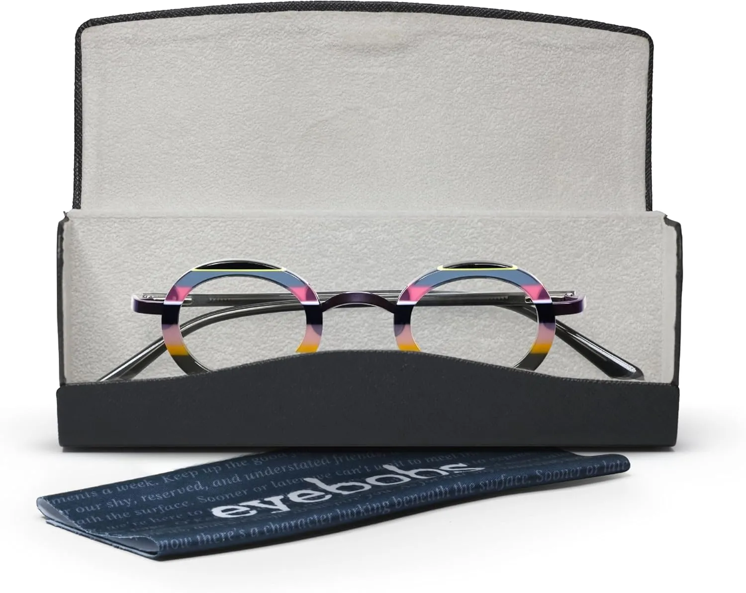 eyebobs - Pinhead | Premium Reading Glasses for Men and Women | Round Frame for Narrow Faces | Available in 0.0x - 4.0x
