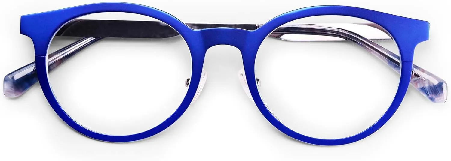 eyebobs - Steely Special | Premium Reading Glasses for Men and Women | Round Frame for Average Faces | Available in 0.0-4.0