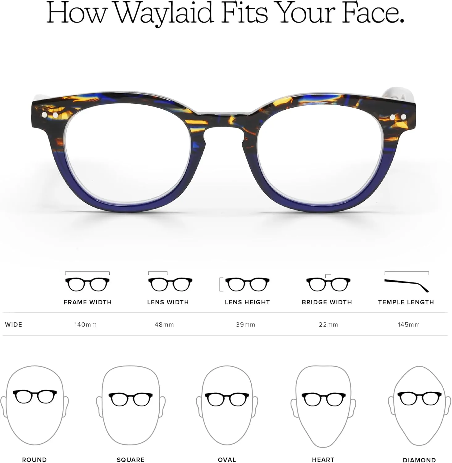 eyebobs - Waylaid (Wide) | Premium Reading Glasses for Men and Women | Round Frame for Wide Faces | Available in 0.0x - 4.0x
