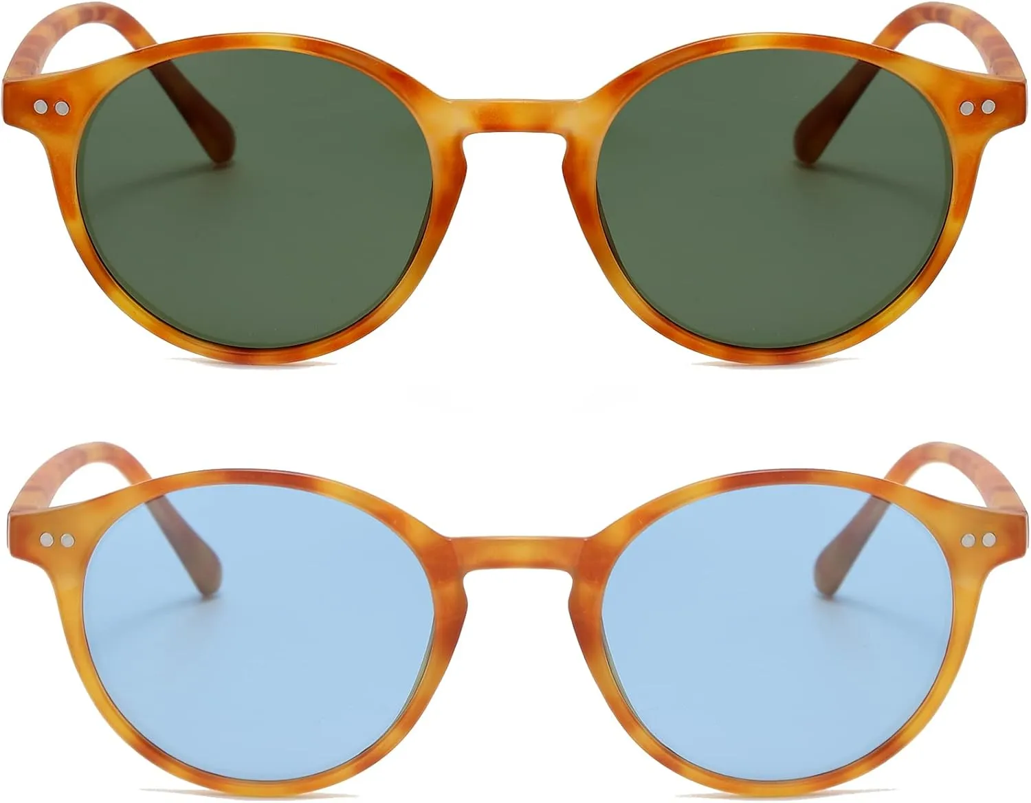 EYLRIM Classic Polarized Round Sunglasses for Women Men Vintage Style Lightweight Circle Frame Sun Glasses