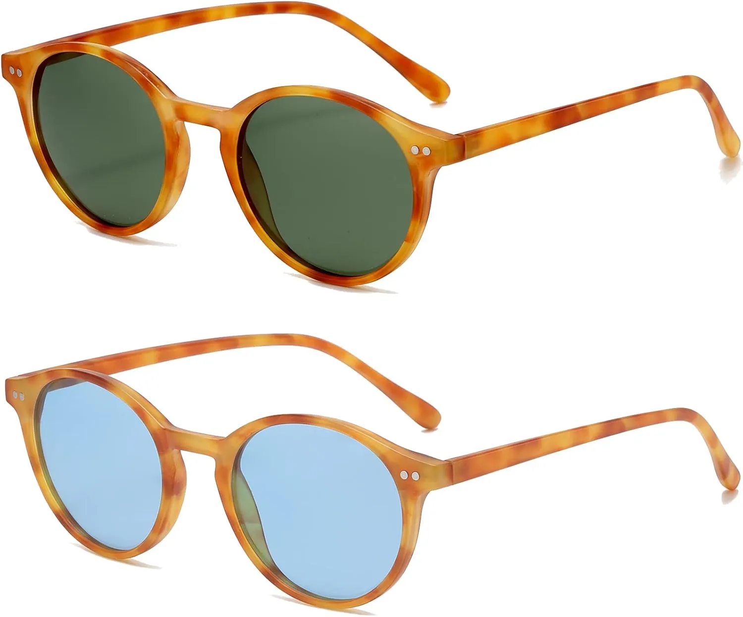 EYLRIM Classic Polarized Round Sunglasses for Women Men Vintage Style Lightweight Circle Frame Sun Glasses