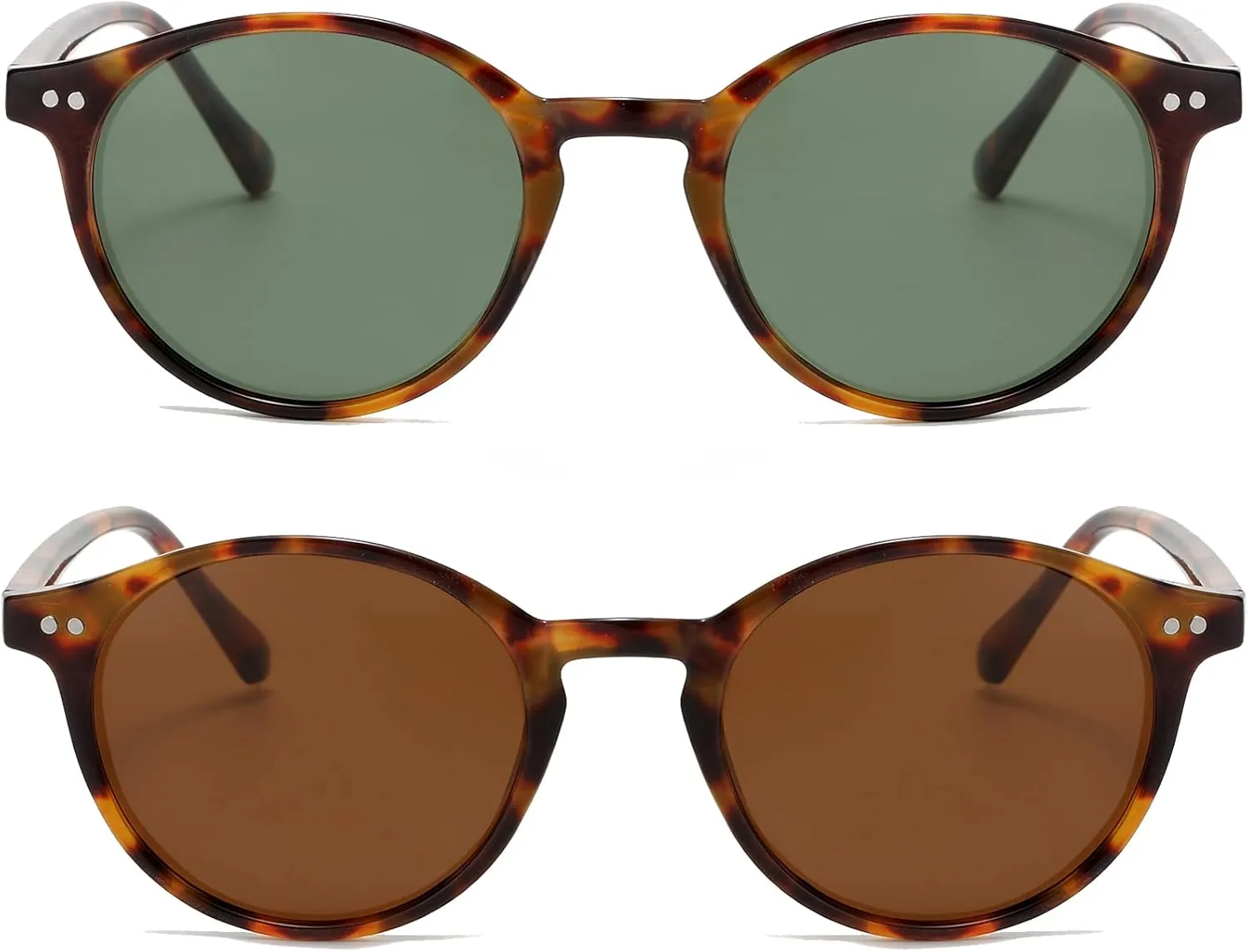 EYLRIM Classic Polarized Round Sunglasses for Women Men Vintage Style Lightweight Circle Frame Sun Glasses