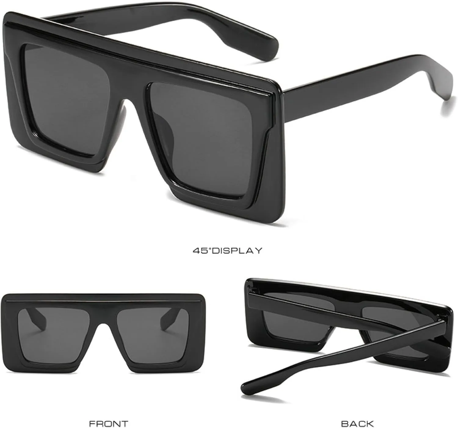 Fashion Big Frame Women Men Sun Glasses Vintage Outdoors Travel Shades Uv400