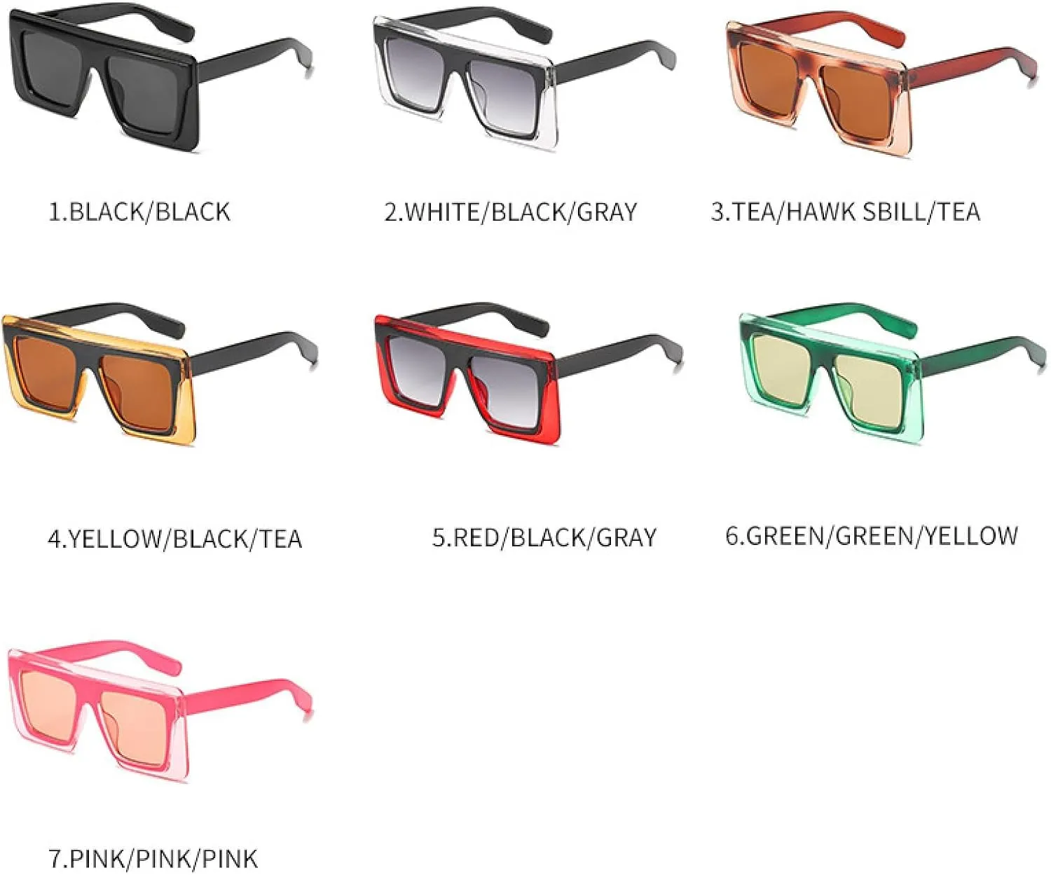 Fashion Big Frame Women Men Sun Glasses Vintage Outdoors Travel Shades Uv400