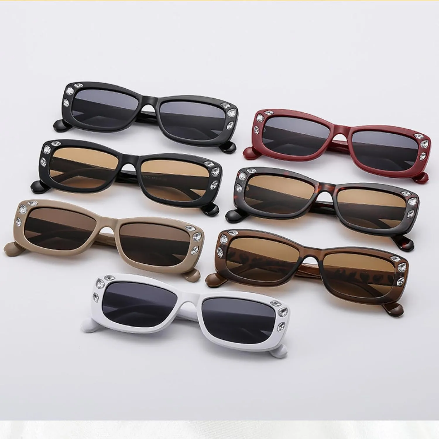 Fashion Classic Vintage Small Rectangle Sunglasses Men Women Trend Luxury Outdoor Travel Driving Sun Glasses Uv400