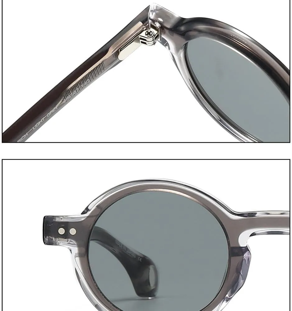 Fashion Luxury Acetate Round Sunglasses for Men and Women Outdoor Travel Fishing Protection Trend