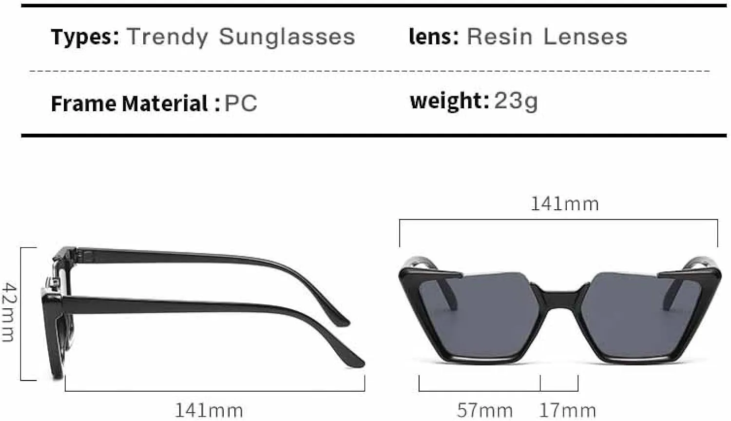 Fashion Luxury Cat Eye High End Sunglasses Women's Trend Outdoors Travel Driving Sunglasses Uv400