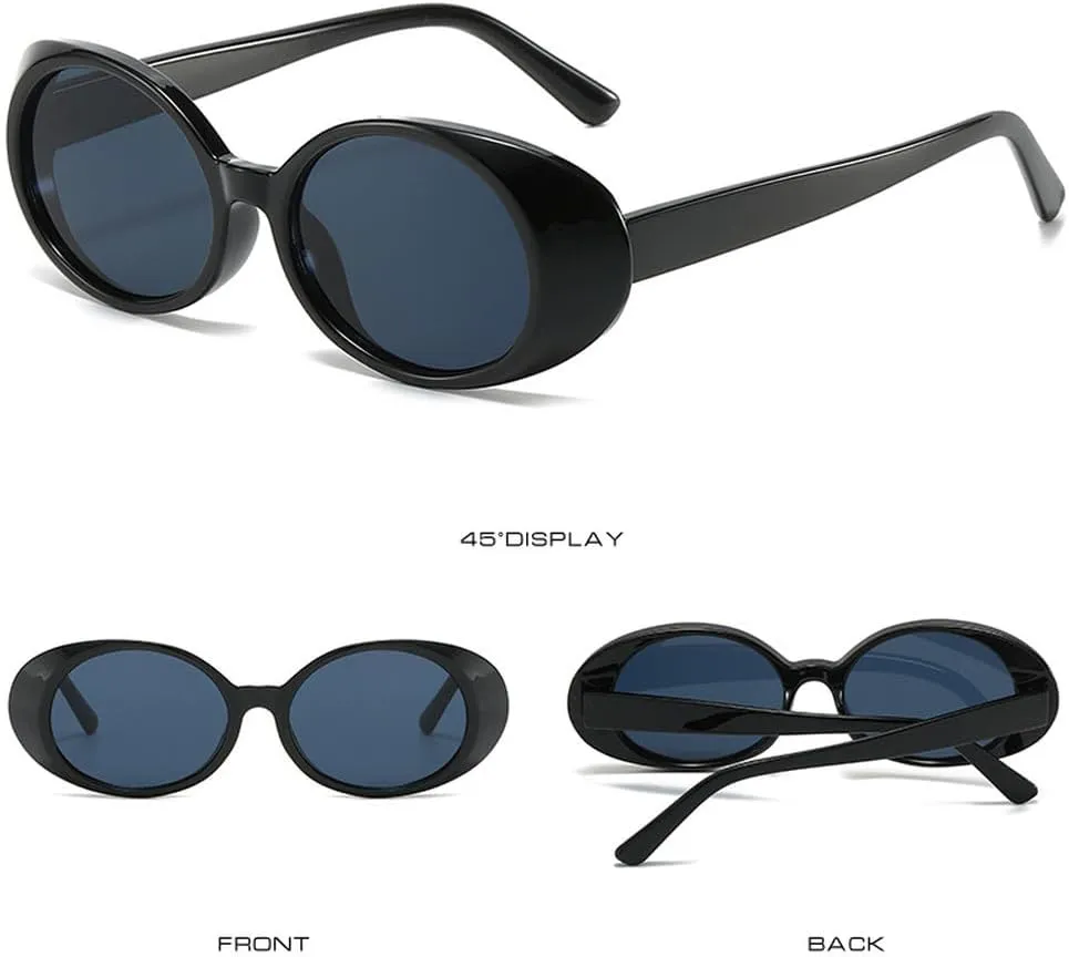 Fashion Oval Sunglasses Women Vintage Luxury Small Frame Shades Driving Travel Trending Sun Glasses UV400