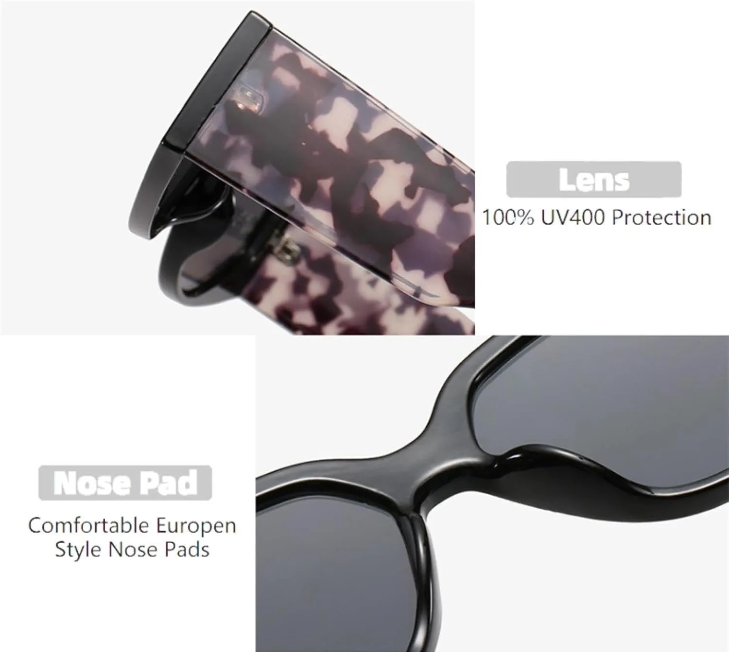 Fashion Punk Sunglasses for Women Vintage Cat Eye Men Retro Uv400