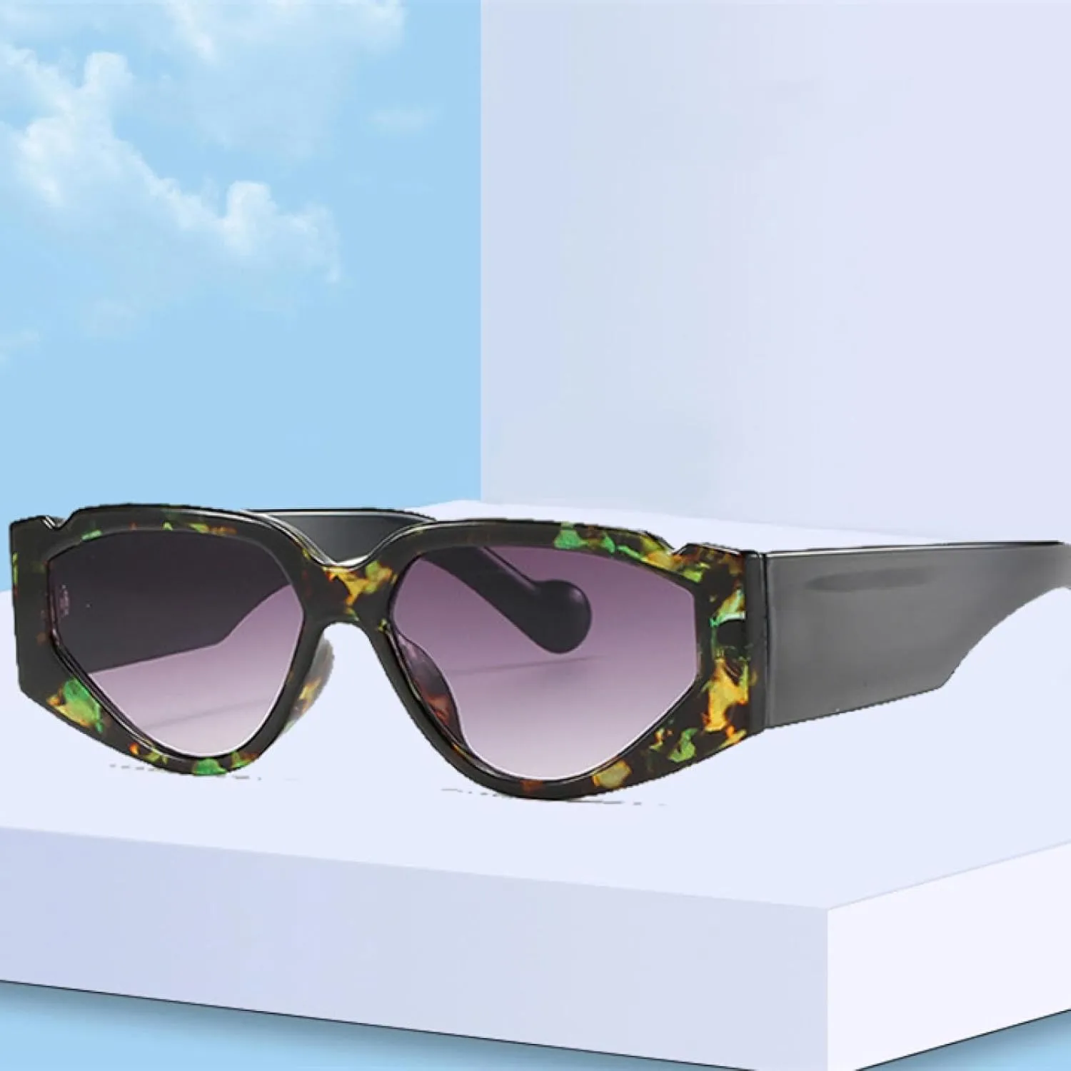 Fashion Punk Sunglasses for Women Vintage Cat Eye Men Retro Uv400