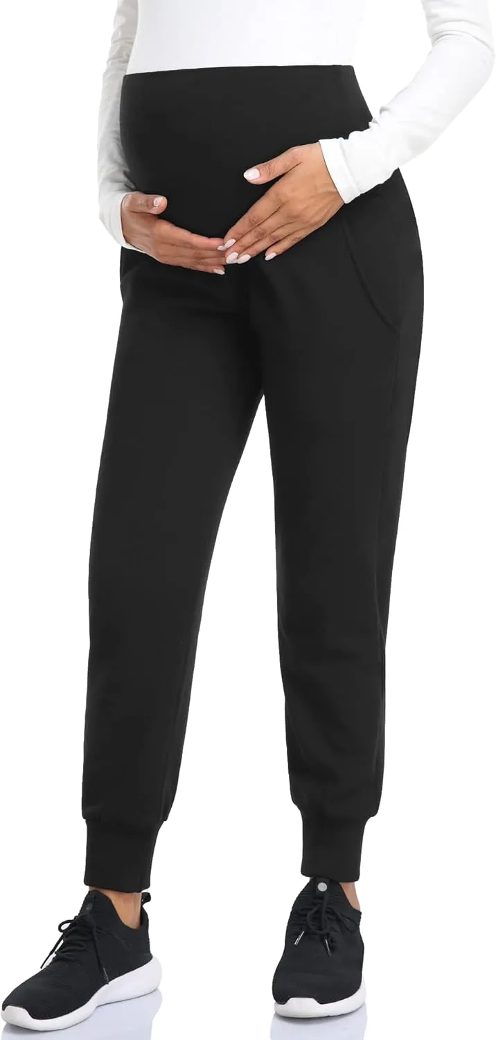 fitglam Women's Maternity Pants Over Belly Lounge Pajamas Clothes Pregnancy Must Haves Joggers with Pockets