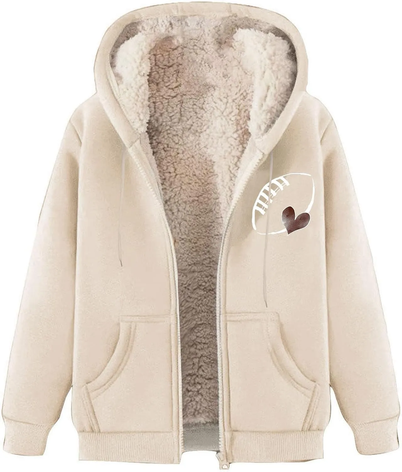 Fleece Lined Jackets for Men Winter Warm Zip Up Hoodies Fuzzy Sherpa Sweatshirts Casual Hooded Coats with Pocket