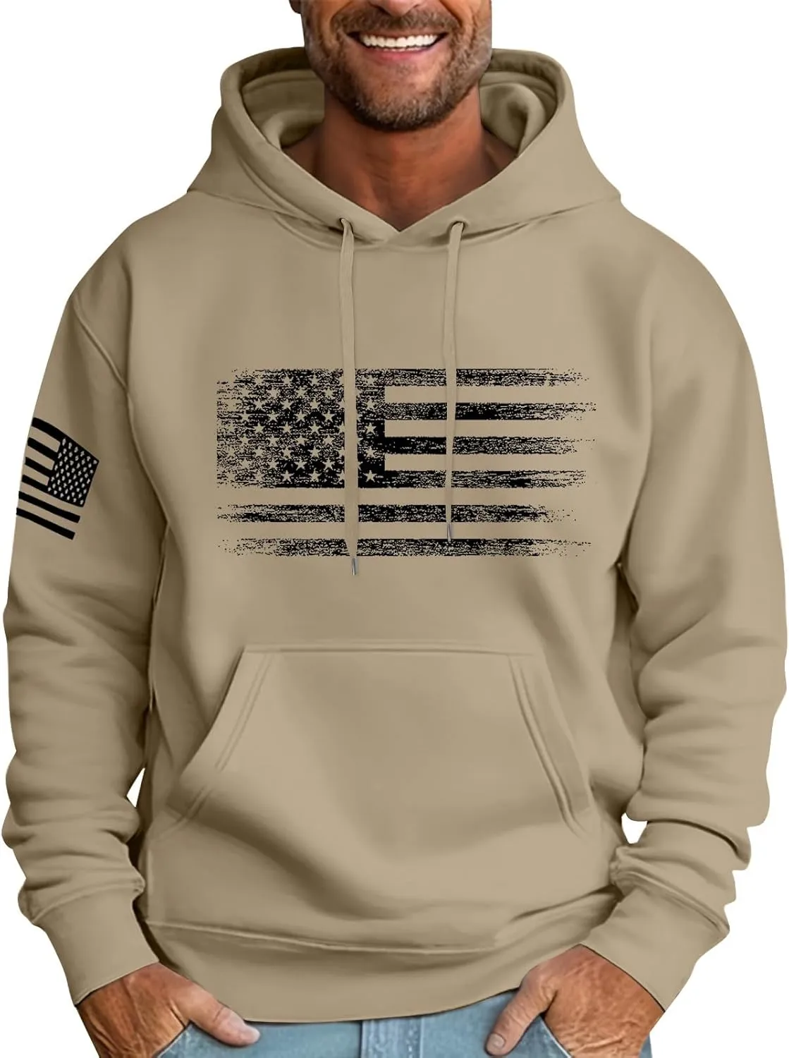 GOFULY Hoodies For Men Graphic Tie Dye Fall Sweatshirts Lightweight Winter Pullover Drawstring Long Sleeve Shirt With Pocket