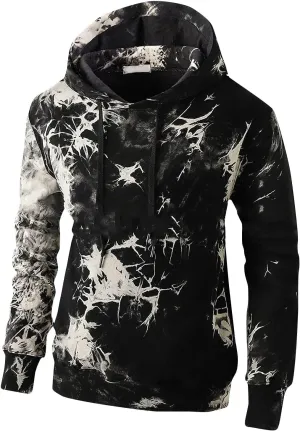 GOFULY Men'S Sweatshirts Tall Fashion Fall Tie Dye Hoodies Pullover Long Sleeve 2024 Winter Drawstring Shirts With Pockets