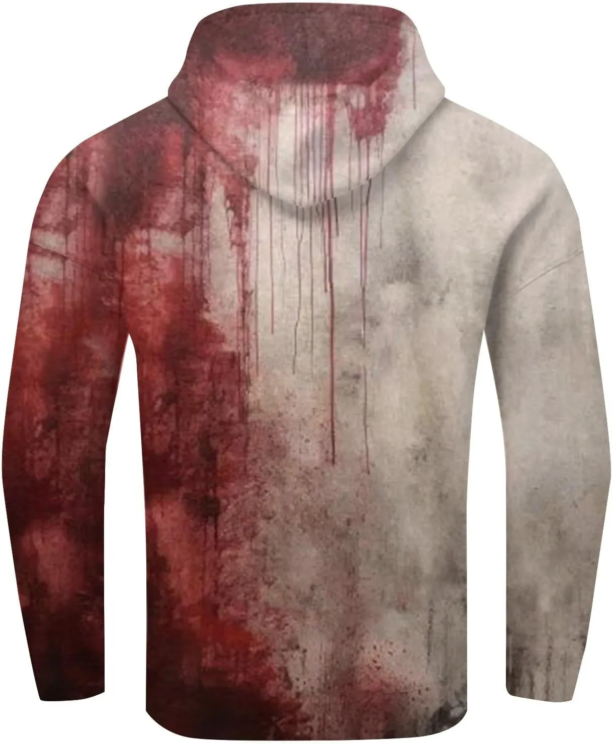 GOFULY Problem Solved Bloody Halloween Hoodies For Men Y2K Fall Halloween Sweatshirts Long Sleeve Winter 2024 Pullover
