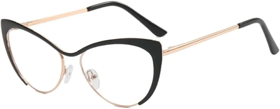 HMRGLMIE-Cat Eye Sunglasses Women Anti Blue Light Blocking Glasses Female Eyeglasses for Ladies Frame