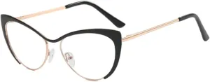 HMRGLMIE-Cat Eye Sunglasses Women Anti Blue Light Blocking Glasses Female Eyeglasses for Ladies Frame