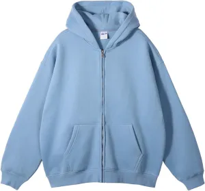 Hoodies for Men Fleece Warm Thick Jackets Full Zip Up Heavyweight Sherpa Lined Coat Hooded Sweatshirt with Zipper