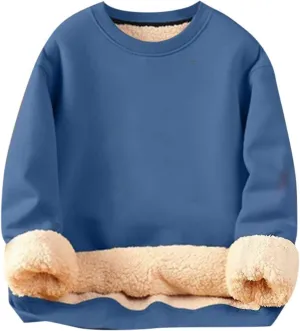 Hoodies for Women Casual Oversized Fleece Sweatshirts Solid Color Long Sleeve Pullover 2024 Warm Winter Hoodies