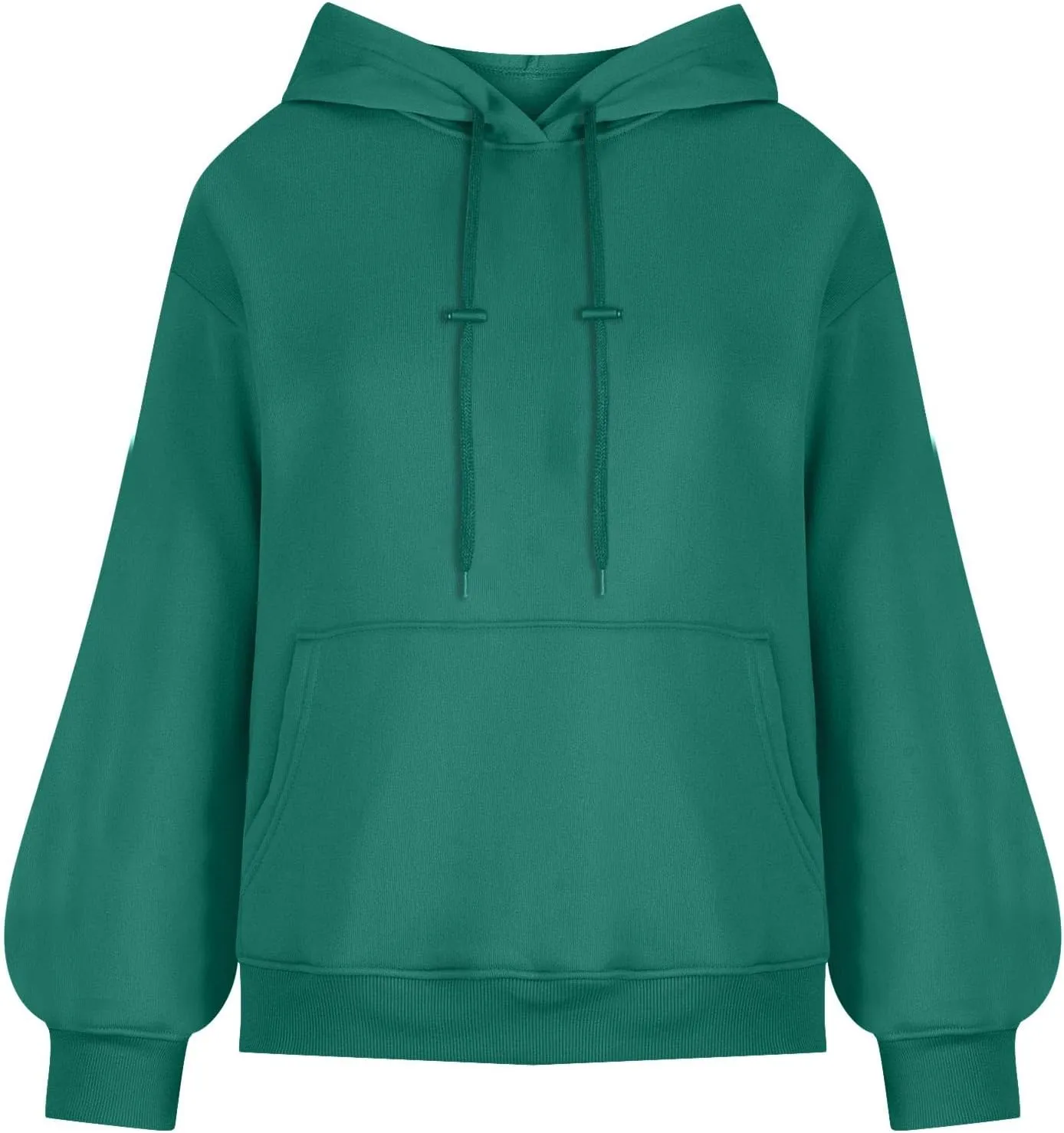 Hoodies for Women Lantern Sleeve Oversized Y2k Hoodie Drawstring Casual Solid color Sweater Tops With Pocket