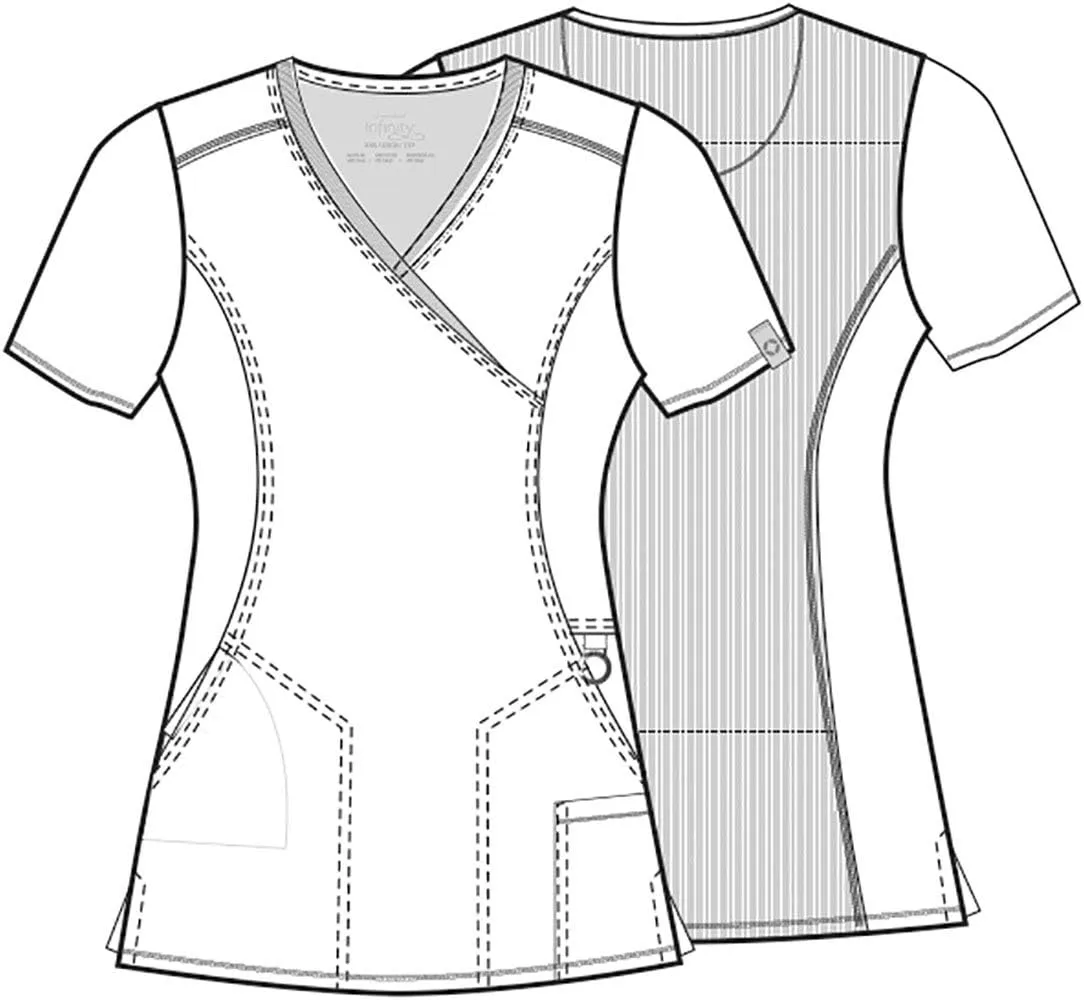 Infinity Cherokee Women Nurse Scrubs Top Mock Wrap 2625A