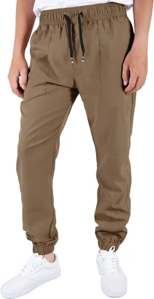 ITALYMORN Mens Joggers Lightweight Woven Pants Polyester Track Pants with Pockets
