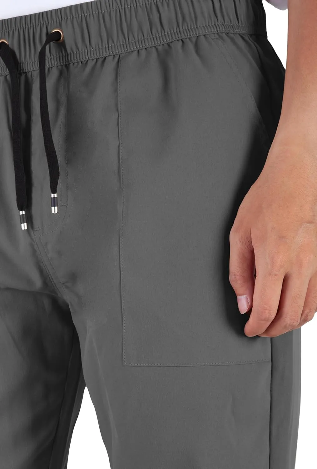 ITALYMORN Mens Joggers Lightweight Woven Pants Polyester Track Pants with Pockets