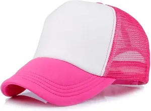 IZUS Men Foam 5 Panel Trucker Hat Adjustable 5 Panel Mesh-Back Baseball-Caps for Women Small/Medium