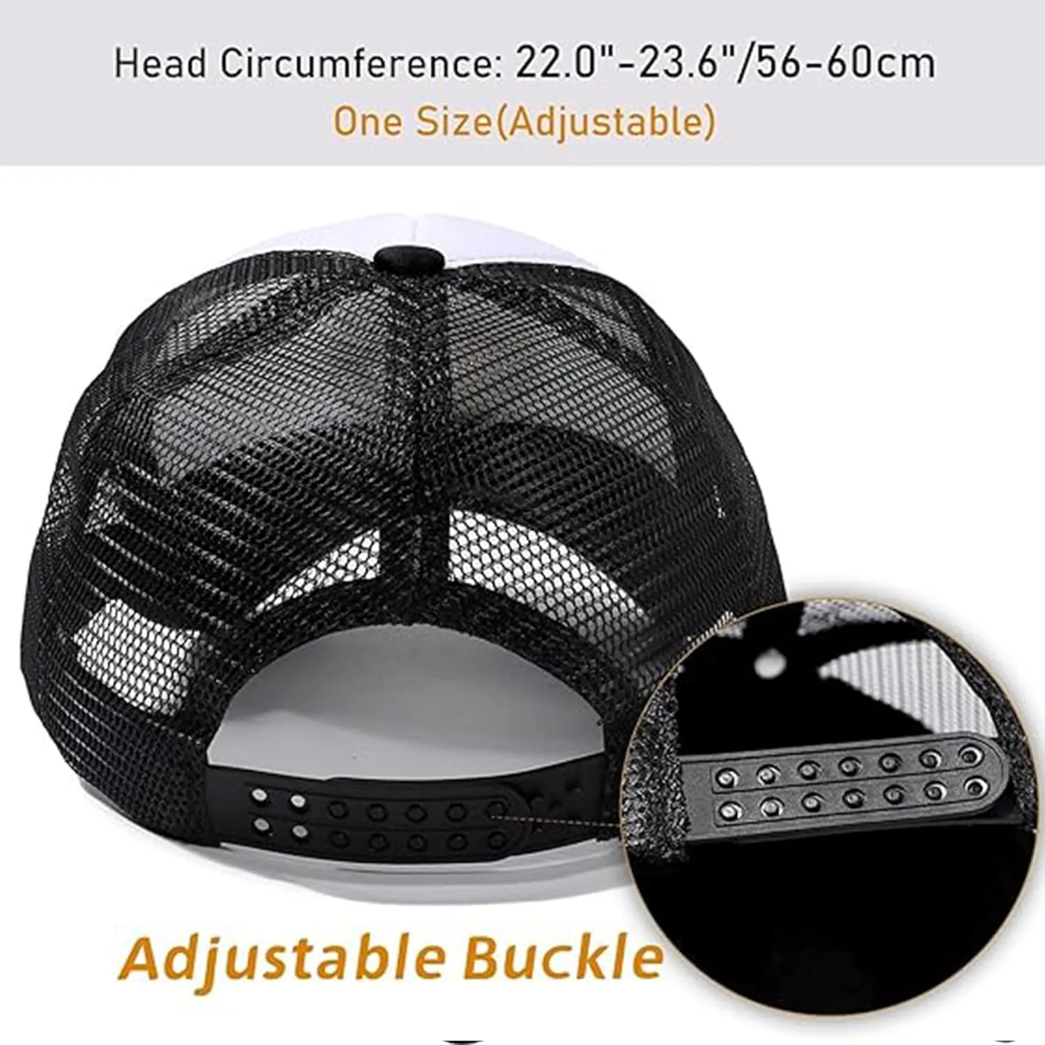 IZUS Men Foam 5 Panel Trucker Hat Adjustable 5 Panel Mesh-Back Baseball-Caps for Women Small/Medium