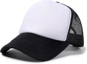 IZUS Men Foam 5 Panel Trucker Hat Adjustable 5 Panel Mesh-Back Baseball-Caps for Women Small/Medium