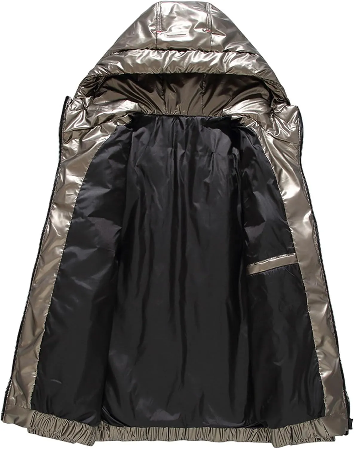 JEShifangjiusu Men'S Down Jacket Hooded Winter Warm Packable Down Puffer Jacket Lightweight Water-Resistant Down Jacket