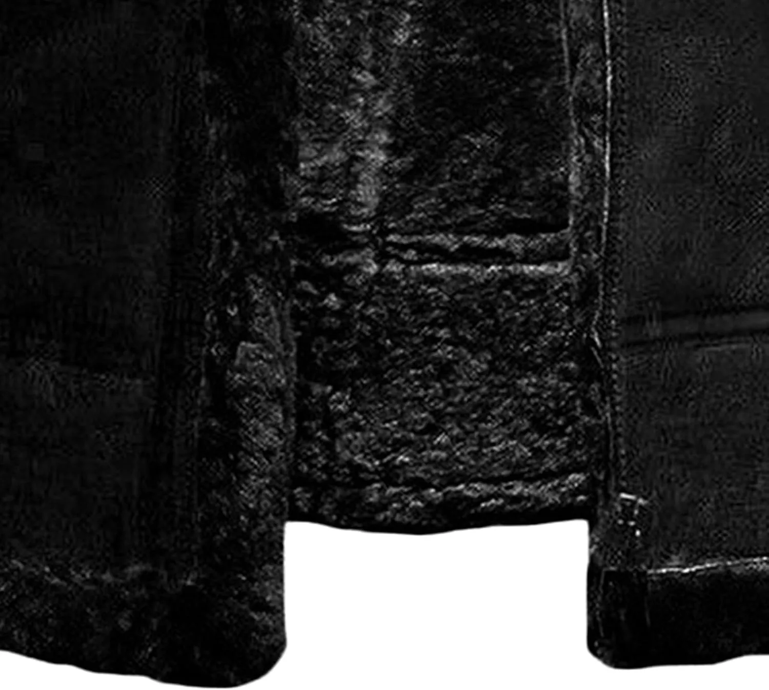 JEsilunmaMY Winter Fuzzy Sherpa Leather Coat for Men Fleece Lined Fur Collar Motorcycle Jacket Warm Thicken Bomber Overcoat