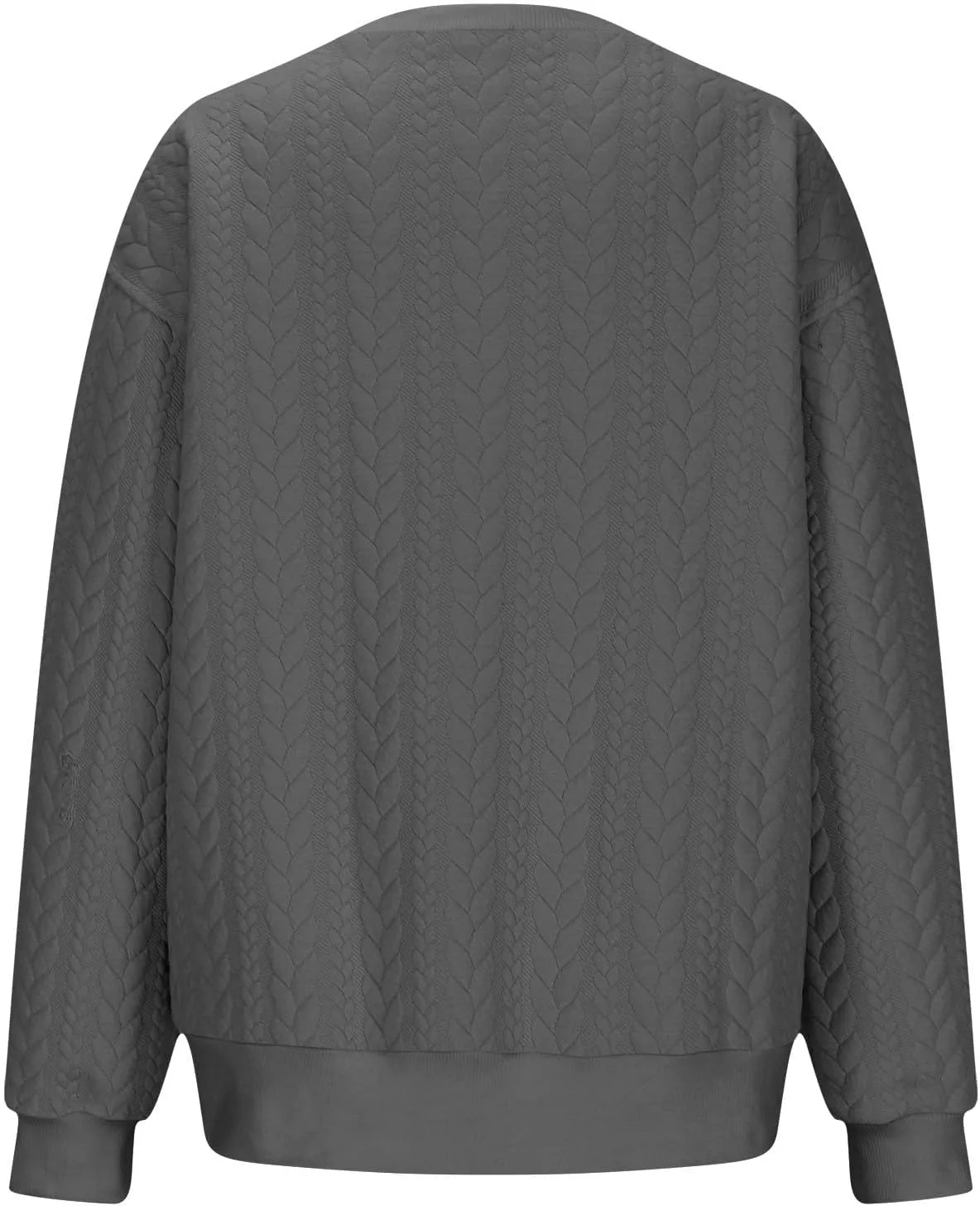 JOAU Oversized Sweatshirts for Women Casual Long Sleeve Round Neck Pullover Textured Tops 2024 Fall Winter Fashion Clothes
