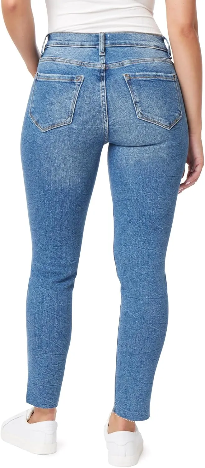 kensie Jeans for Women The Kelsey High-Rise Skinny Raw Edge Hem 28-Inch Inseam, Sizes 0-16