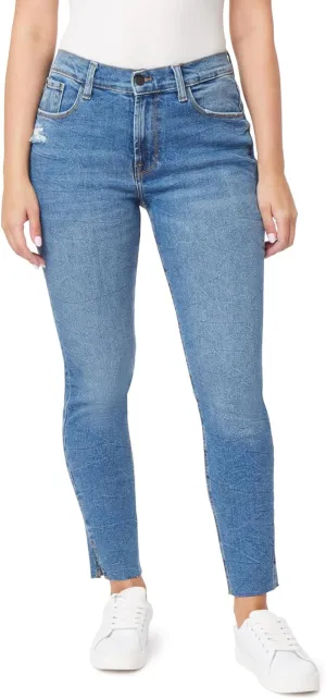 kensie Jeans for Women The Kelsey High-Rise Skinny Raw Edge Hem 28-Inch Inseam, Sizes 0-16