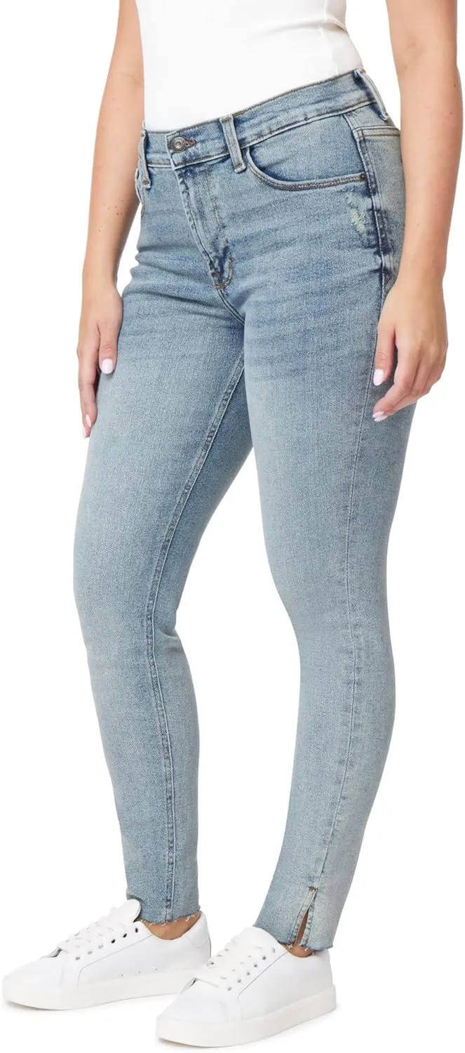 kensie Jeans for Women The Kelsey High-Rise Skinny Raw Edge Hem 28-Inch Inseam, Sizes 0-16