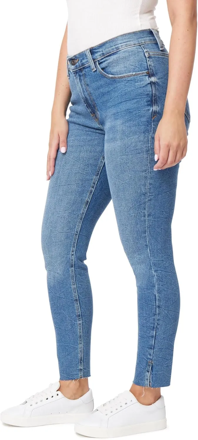 kensie Jeans for Women The Kelsey High-Rise Skinny Raw Edge Hem 28-Inch Inseam, Sizes 0-16