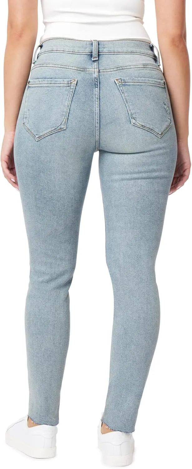 kensie Jeans for Women The Kelsey High-Rise Skinny Raw Edge Hem 28-Inch Inseam, Sizes 0-16