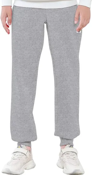 Kids Fleece Sweatpants Soft Brushed Joggers Pants Drawstring Casual Plain Sweatpants for Boys or Girls 3-12Y