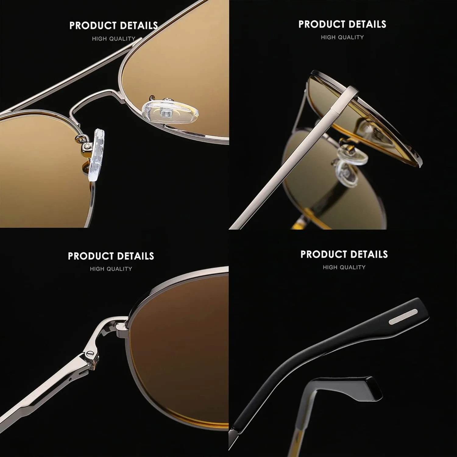 Kursan Polarized Aviator Sunglasses for Women Men Classic Metal Frame Mirrored Lens Sun Glasses 100% UV 400 Protection - 58MM