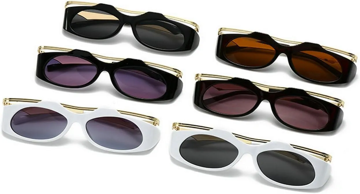 laureles Vintage Cat Eye Y2K Sunglasses Women Fashion Oval Black Grey Sun Glasses Men Punk Travel Shades L17