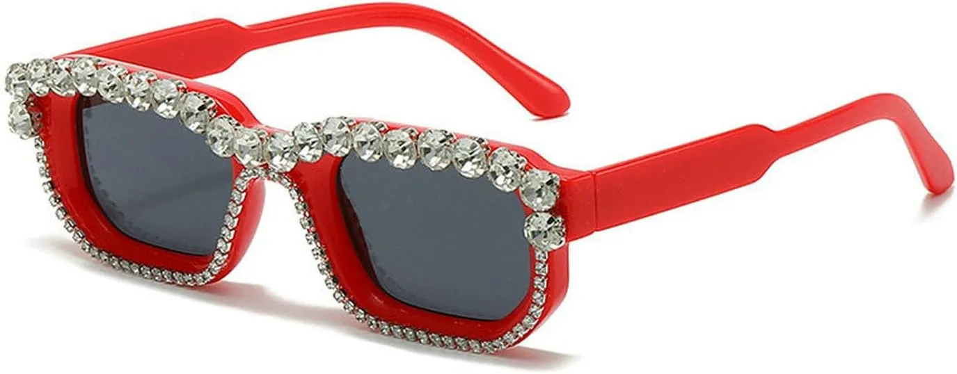 laureles Vintage Crystal Diamond Cat Eye Sunglasses Women Leopard Square Sun Glasses Men Bling Travel Outdoor L17