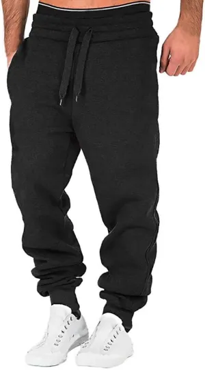 LCMTWX Men's Sweatpants Trouser Casual Printed Overalls Pocket Pants Casual Sport Splicing Work Men's Pants Boy