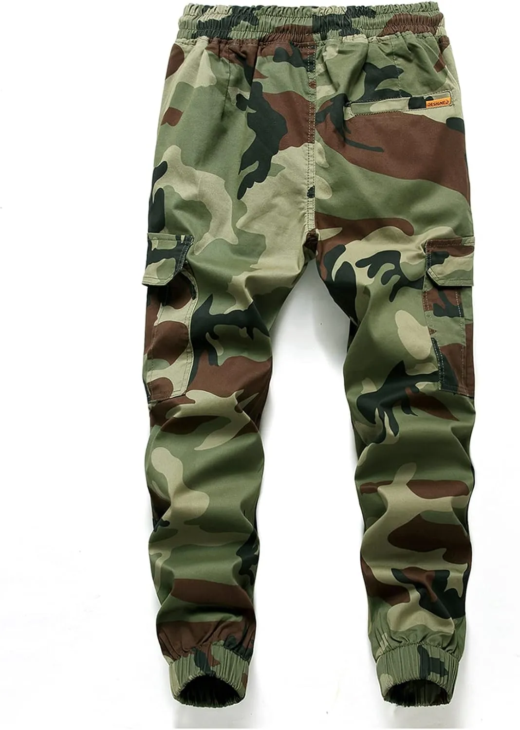 LOKTARC Boys' Pull-On Slim Fit Camo Cargo Jogger Pants