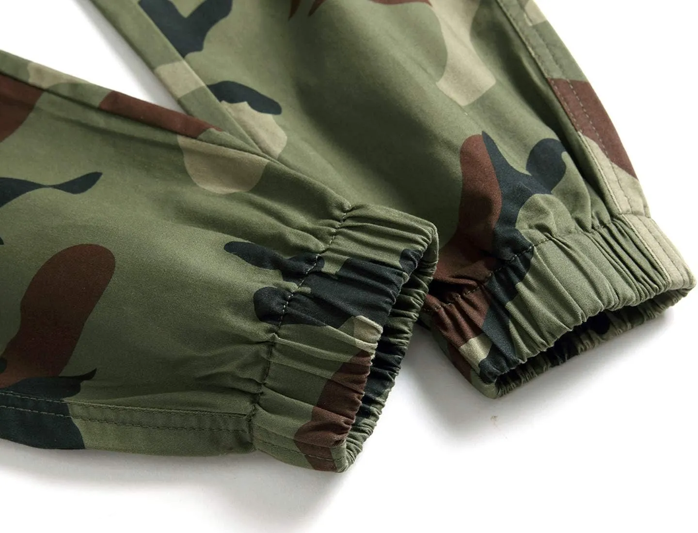 LOKTARC Boys' Pull-On Slim Fit Camo Cargo Jogger Pants